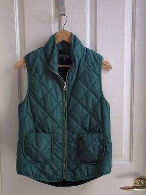 Market & Spruce Quilted‎ Sleeveless Vest in Teal